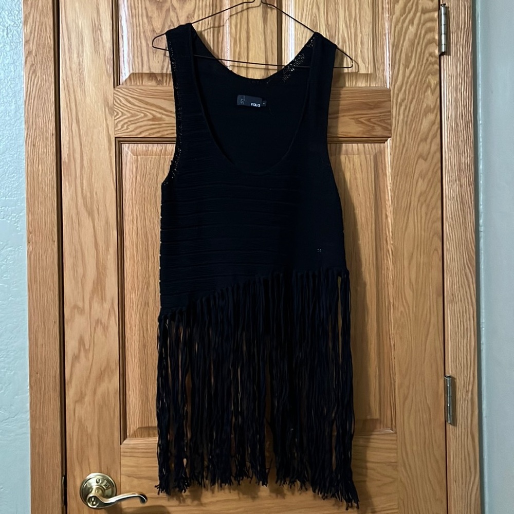 FALA Knit Tank with Fringe Front